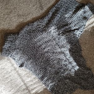 Gray knit turtleneck over sweater size S-M